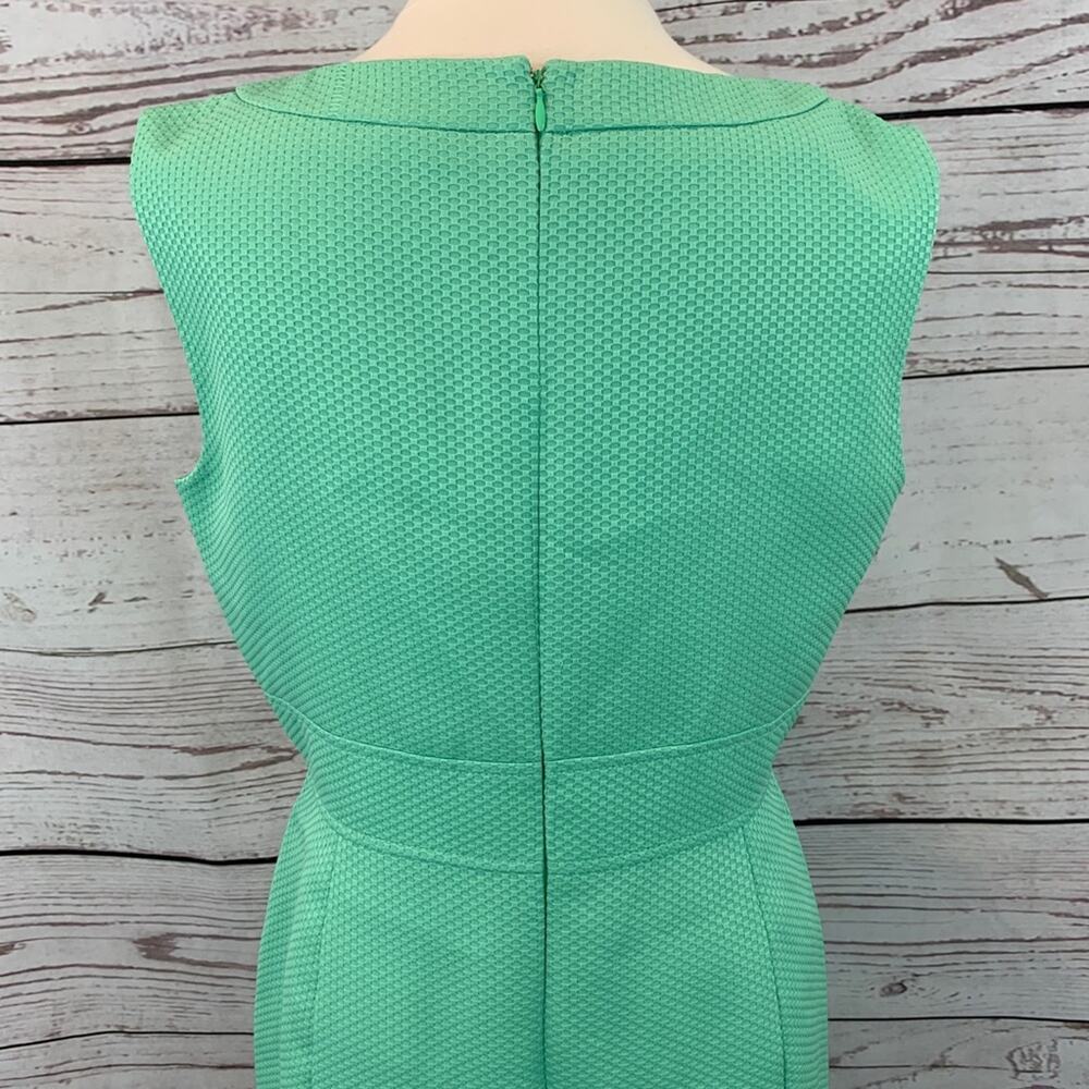 Tahari Arthur Levine Mint Green And Gold Sheath View 3